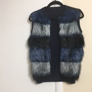 Beautiful knit and fur vest